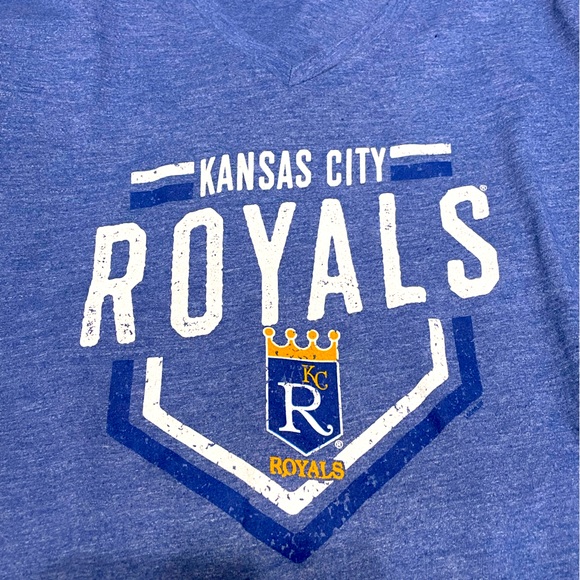 MLB Kansas City Royals Women's Size L V-Neck Short Sleeve T-Shirt - Picture 6 of 8